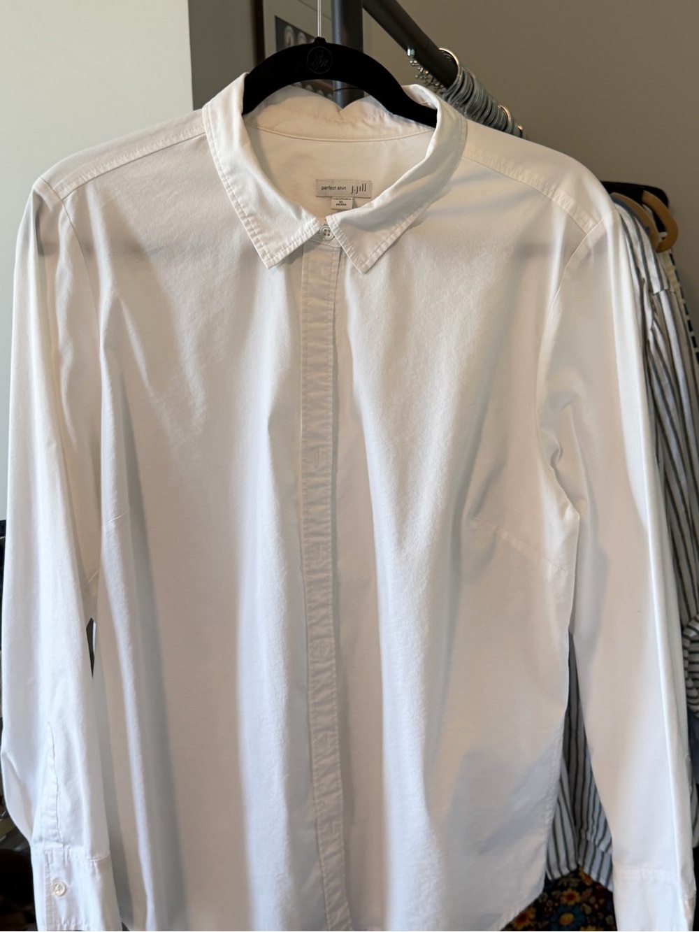 J. Jill White Perfect Button-Down Dress Shirt XLP